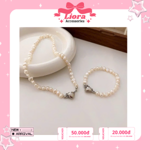 Vòng Cổ Mặt Trái Tim Thời Trang Liora Accessories Phong Cách Retro